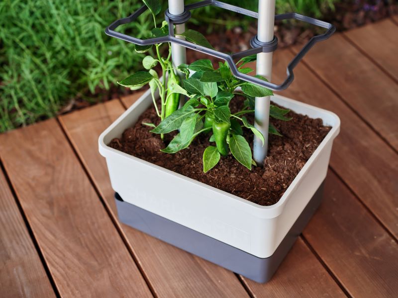 Gusta Charly Chilli Grey Planter