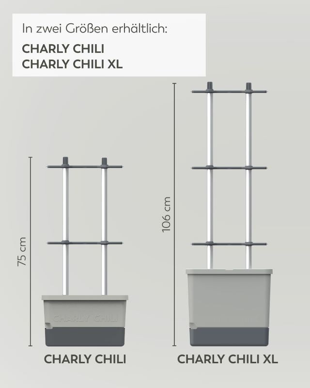Gusta Charly Chilli Grey Planter