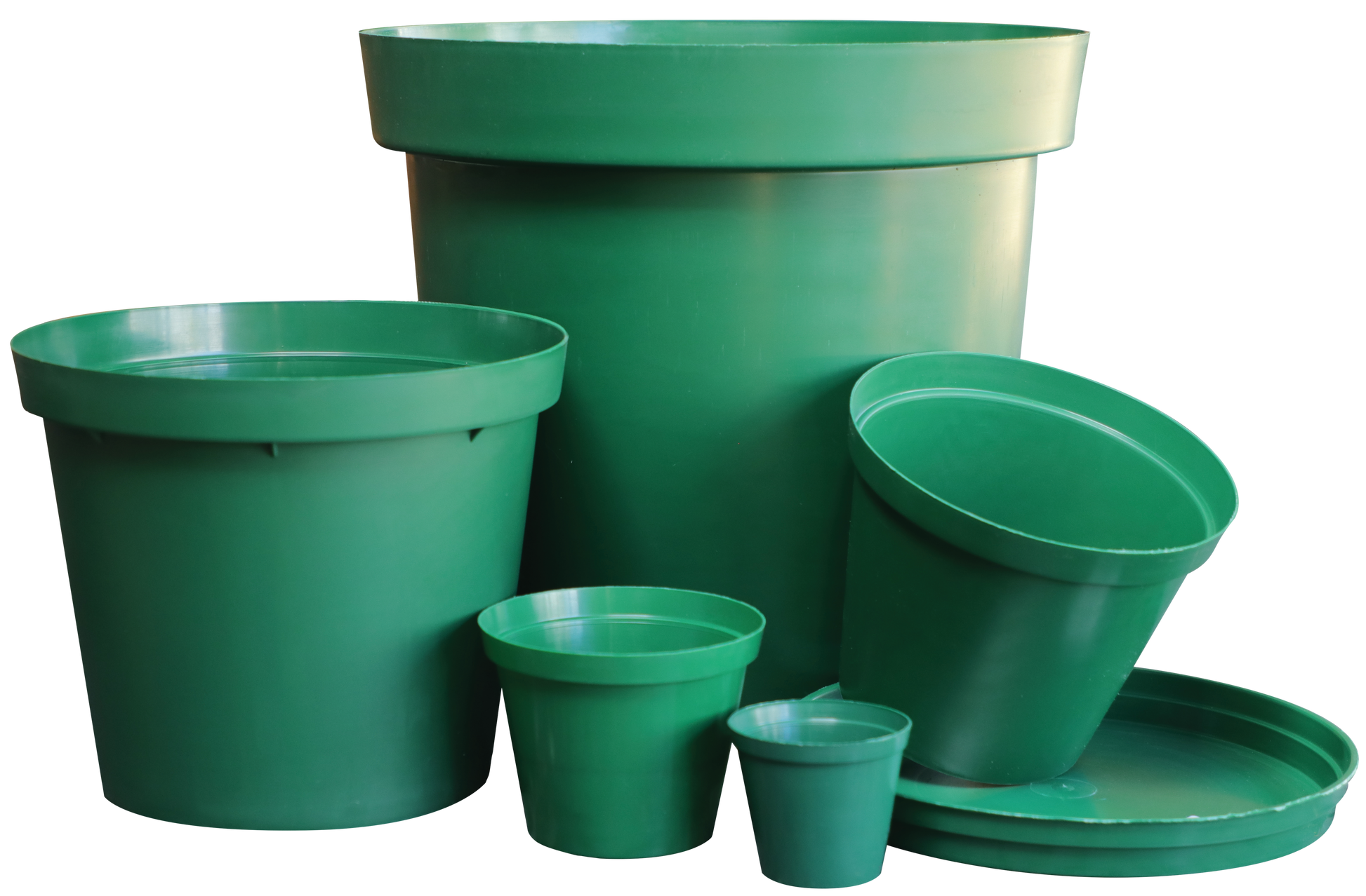 Plastic Pot - Green - assorted sizes