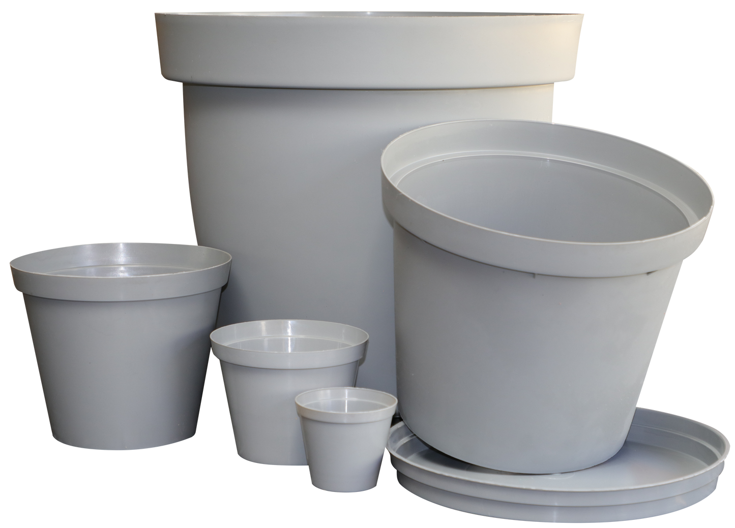 Plastic Pot - Grey - assorted sizes